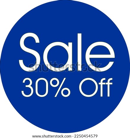 Sale 30% off. 30% off sign for e commerces and woocommerces sites. 