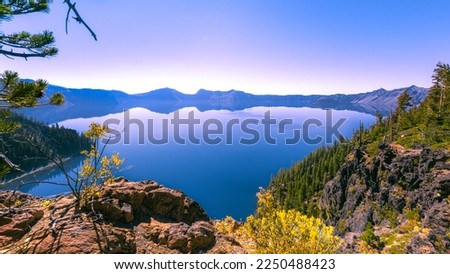 Crater Lake at Rugged Crest in Crater Lake National Park in Oregon