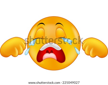 A very upset sad crying emoji emoticon… Stock Photo 357159587 - Avopix.com