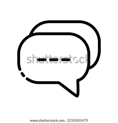 Speech bubble line icon. communication, chat, question mark, exclamation point, callout, notification, reaction. communication concept. Vector black line icon on white background