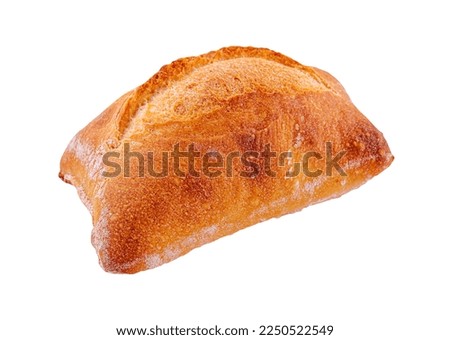 Fresh homebaked artisan bread isolated on white