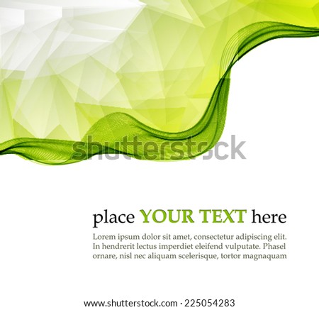 Green waves and triangles background
