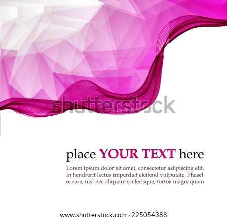 Pink waves and triangles background