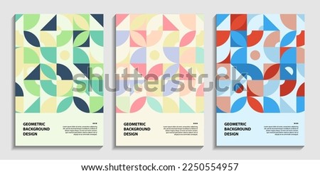 template design, with geometric design, pastel colour and text layout. use for cover, background, template, banner, and others Royalty-Free Stock Photo #2250554957