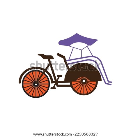 rickshaw icon vector illustration symbol design