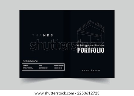 Portfolio cover layout template, interior cover design Royalty-Free Stock Photo #2250612723