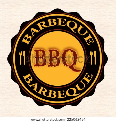 barbeque grunge stamp with on vector illustration
