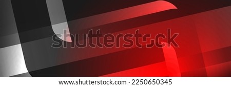 Red and black abstract techology geometry banner. Vector background