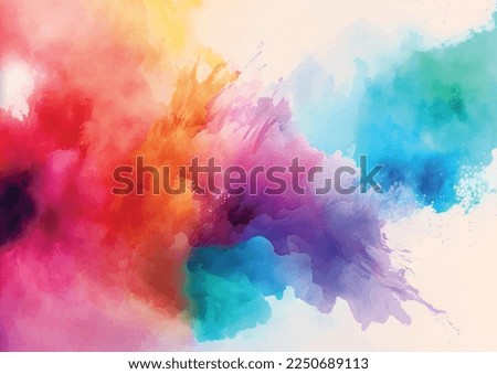 Abstract multicolor watercolor background design