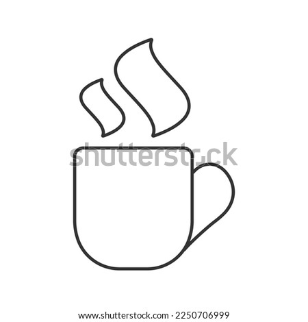 Coffee vector icon. Line sign for mobile concept and web design. Symbol, logo illustration. Vector graphics