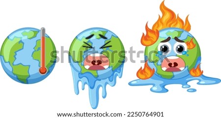 Global warming vector concept illustration