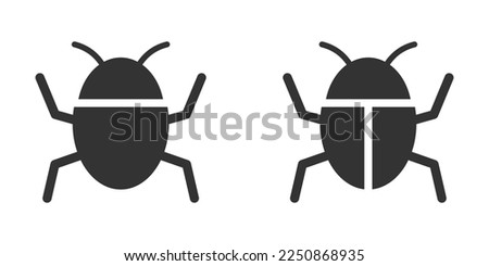 Bug vector icons set. Stock vector