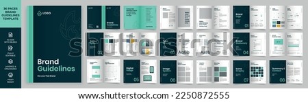 Brand Guideline Template, Simple style and modern layout Brand Style,  Brand Identity, Brand Manual, Guide Book Royalty-Free Stock Photo #2250872555