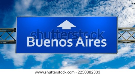 Road sign indicating direction to the city of Rio Buenos Aires.