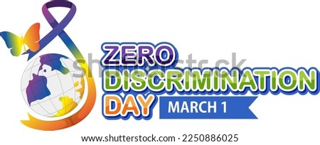 Zero discrimination day banner design illustration