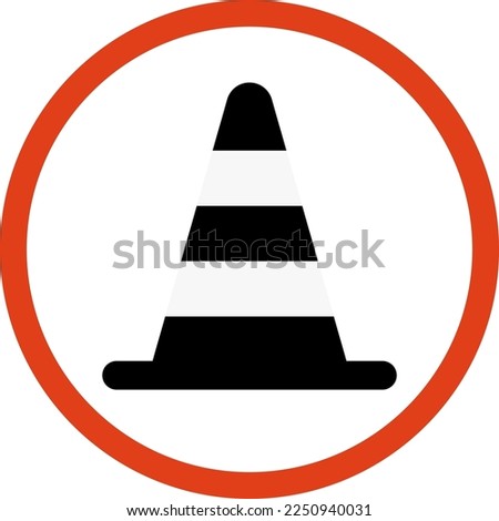 Traffic cone icon vector image