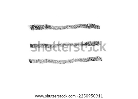 Black color watercolor handdrawing as square line brush on white paper background 