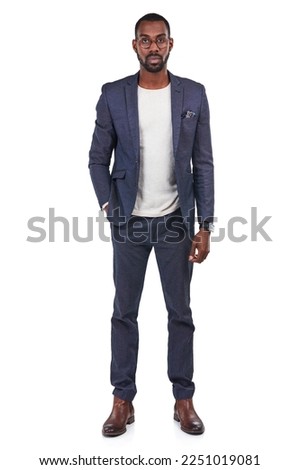 Thinking businessman, portrait or glasses on isolated white background and marketing ideas, innovation or strategy. Creative designer, worker or employee and advertising vision on studio mockup space