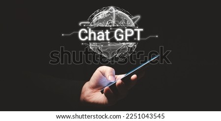 Chat GPT, Chat bot assistant. artificial intelligence Ai Chat GPT, AI technology to assist humans work Royalty-Free Stock Photo #2251043545