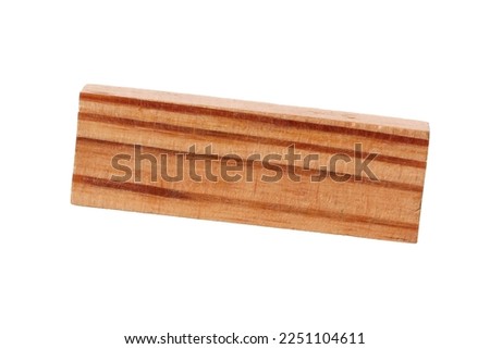 brown wooden plank isolated on white background