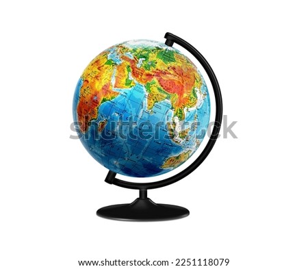 isolated globe earth on white background 