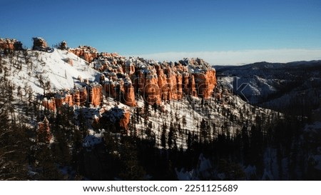Bryce Canyon National Park in Winter
Spectacular view at Bryce Canyon NP, Utah. The snow enhances the red color of the rocks. 
Utah. Arizona. Southwest. 