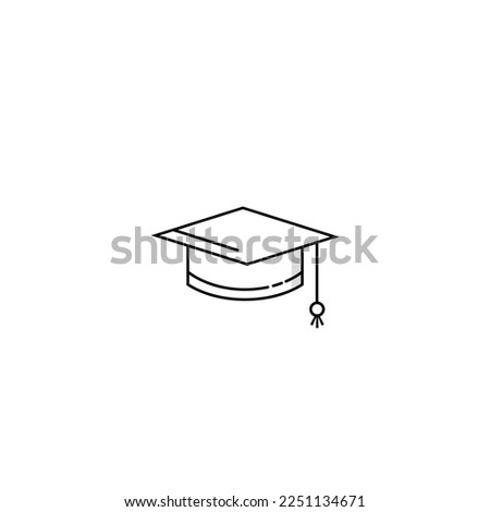 Graduation cap icon vector graphics