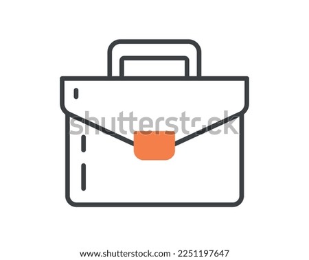 Business bags icon. Briefcase of entrepreneur, businessman and investor for documents and contracts, securities. Economy and trading, investment and entrepreneurship. Cartoon flat vector illustration