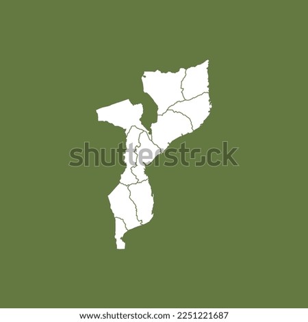 High Detailed Map of Mozambique