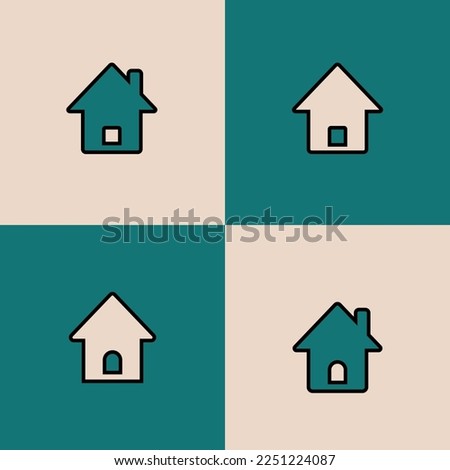 house icon. house, home or real state vector. flat style - stock vector.	