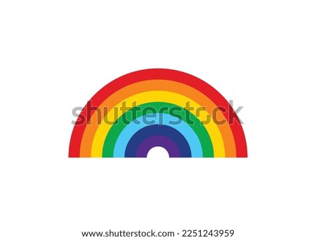 Rainbow icon flat. Homosexual minority concept icon. LGBT concept image. Royalty-Free Stock Photo #2251243959