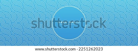 Clean and harmony seamless background pattern. Oriental geometric repeatable texture with waves and curvy lines. Festive sky blue mandala aesthetic design.
