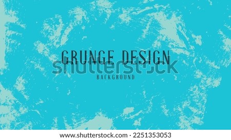 Abstract Blue Paint Grunge Background Texture Design