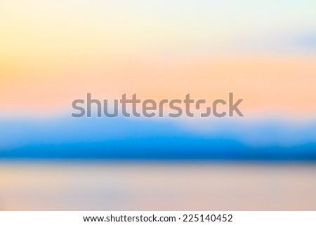Abstract nature blur background on sunset