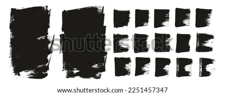Flat Sponge Thick Artist Brush Short Background And Straight Lines Mix High Detail Abstract Vector Background Mix Set  Royalty-Free Stock Photo #2251457347