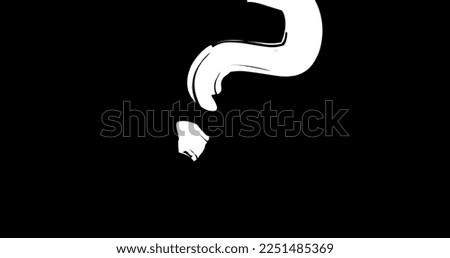 Composition of question mark on black background. Global education, learning and digital interface concept digitally generated image.