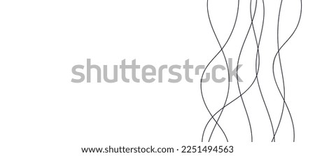 Abstract wavy thin line. Squiggle elements banner. Pattern with scribble, wiggle and undulate. Vector isolated illustration Royalty-Free Stock Photo #2251494563