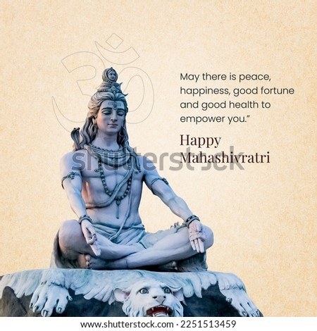 Hindu festival Maha Shivratri, Shiva Haridwar statue Royalty-Free Stock Photo #2251513459