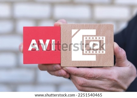 AVI Audio Video Interleaved Technology Business Concept.