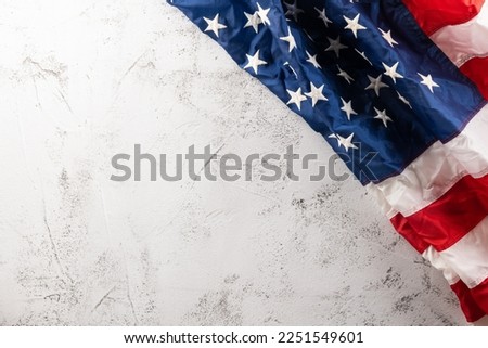 Presidents' Day. Banner template design of presidents day concept, flag of United States American, USA flag for Memorial day on abstract Background