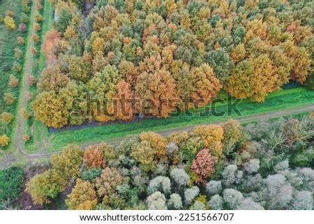 Autumn drone pictures of a park near IJsselstein Utrecht!