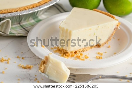 A Key Lime Pie in a Graham Cracker Crust Royalty-Free Stock Photo #2251586205