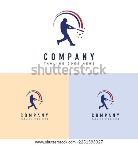 Baseball Logo Design. Baseball Softball Sport Logo Design Vector Template.
