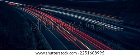 lights of cars with night. long exposure Royalty-Free Stock Photo #2251608995