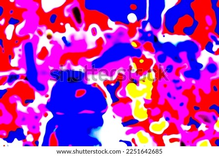 Various color swirling around pictures, drawings, patterns and abstractions as a background. 