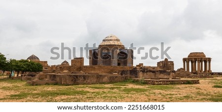 Ancient mausoleum at Makli Hill in Thatta, Pakistan. Necropolis, graveyard Royalty-Free Stock Photo #2251668015