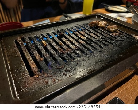 Leftover Black Iron Grill or Grille or Alat Pemangang After Meat Grilling Party