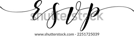 Modern Script Typography Wedding Sign for rsvp
 Royalty-Free Stock Photo #2251725039