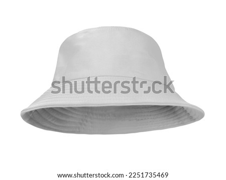 White bucket hat isolated on white background Royalty-Free Stock Photo #2251735469