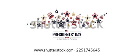 Presidents' Day banner. Decoration for holidays. Modern minimal design.